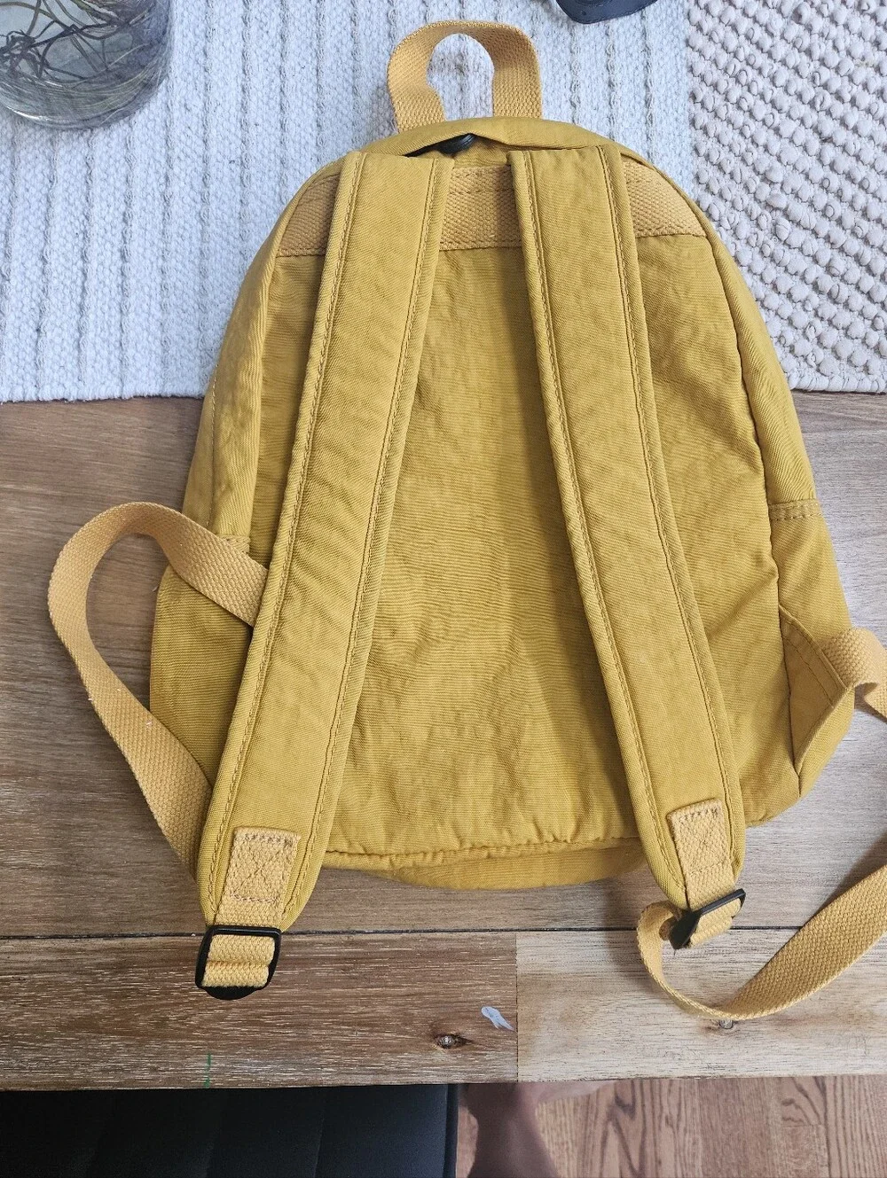 ​​​Kipling Mustard Yellow Nylon Small Backpack Travel Daypack Casual School Bag